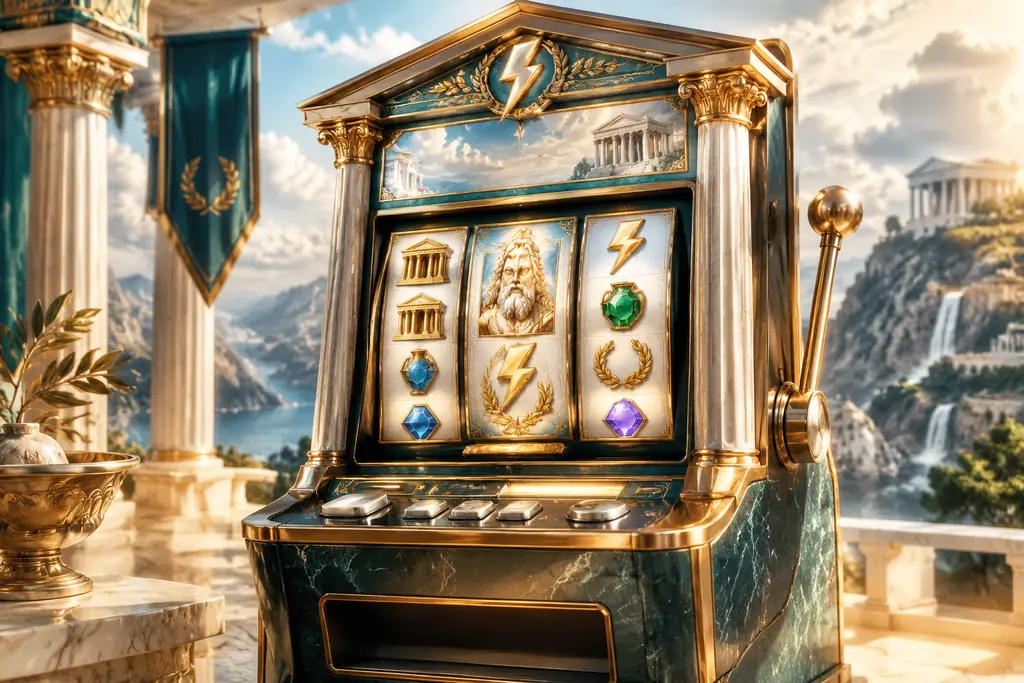Mesin slot bertema kuil Yunani di kasino
